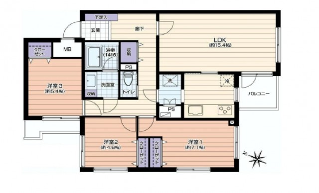 パークハイム上馬　間取り図