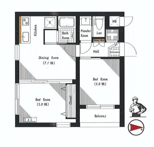 サンセゾン若松町　間取り