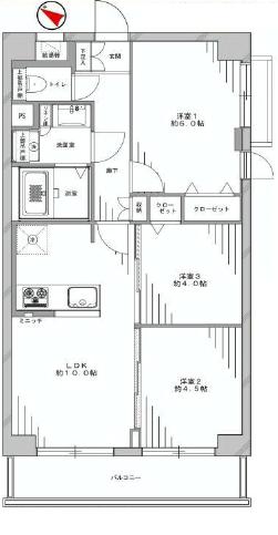フローレンスパレス多摩川　間取り