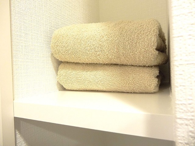 タオルの置場に便利なリネン庫
