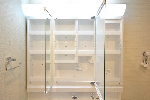浜町グランドハイツ　3面鏡の裏は一面収納♪