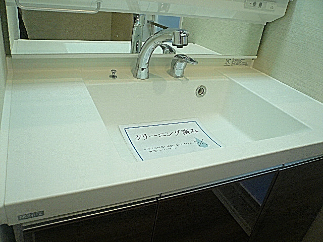 スペースたっぷり洗面ボウル。