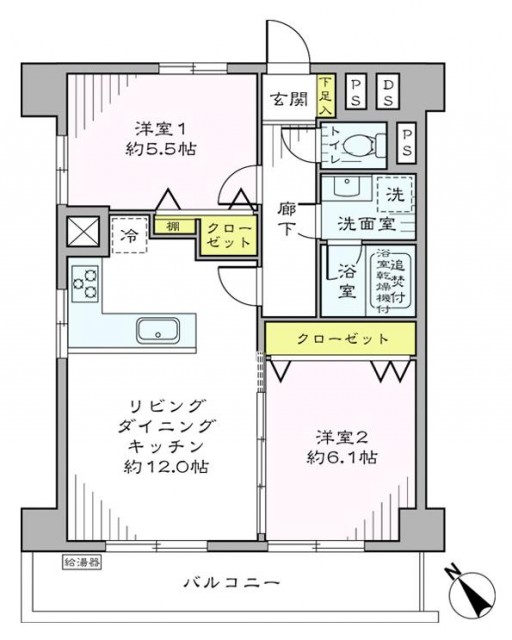 浜町グランドハイツ　間取り