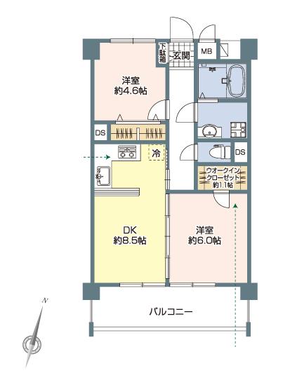 柿の木坂パレス　9階間取り