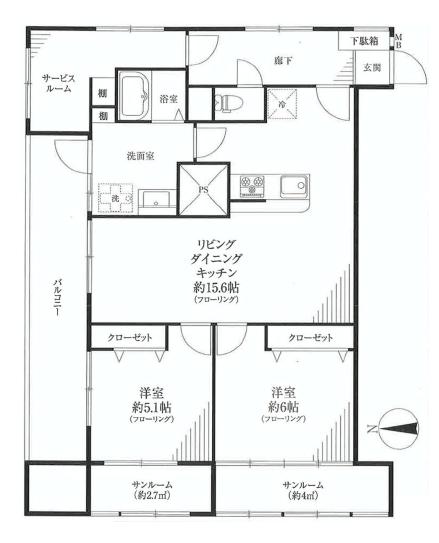 第三宮庭マンション　間取り