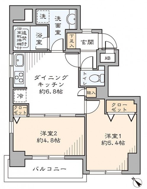 光建ハイムブリリアンス日本橋浜町四番館　間取り
