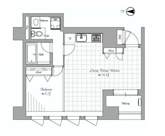 ビラハイツ北の丸　間取り図