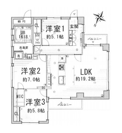 グレースプラザ若松町　間取り