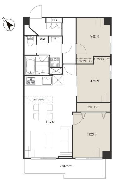 ライオンズマンション玉堤　間取り
