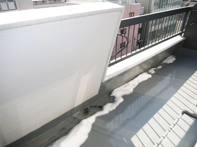 南向きのバルコニー