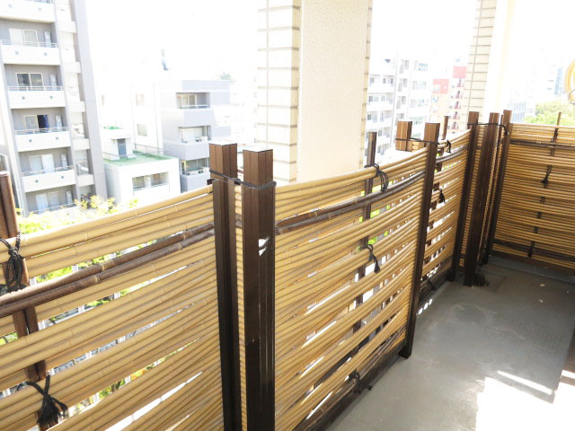 ほぼ南向きのバルコニー