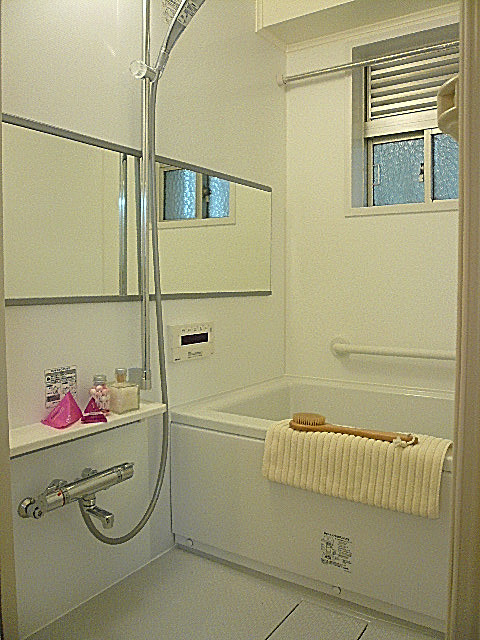 追炊き機能付き浴室。