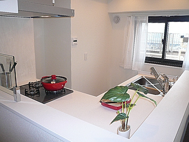 L字型システムキッチン