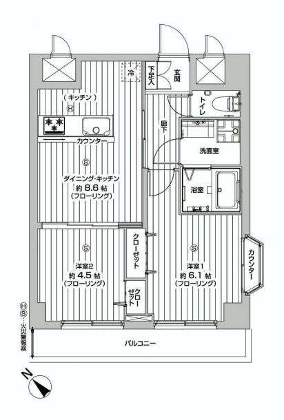 ビッグ武蔵野池袋　間取り602