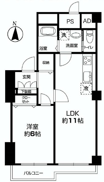 マンション第一明大前　間取り
