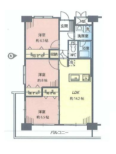 三田ナショナルコート　間取り