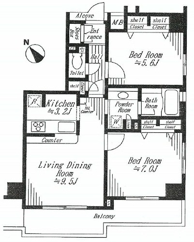 ゼファー明大前クローチェ　間取り105