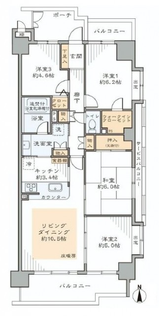 クレストフォルム蒲田　間取図