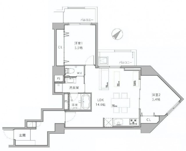 マンション池尻　間取図