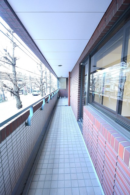 北東向きのバルコニー