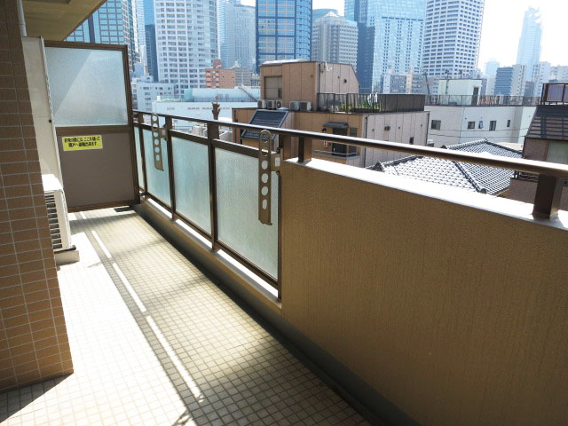 南向きのバルコニー