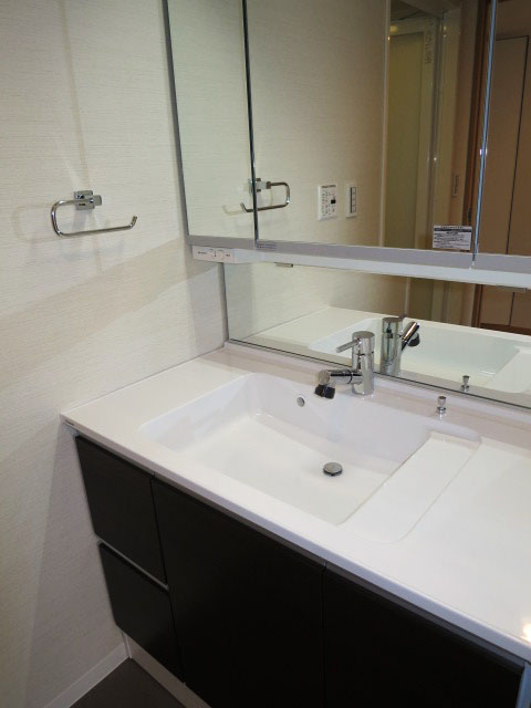 広々とした洗面化粧台