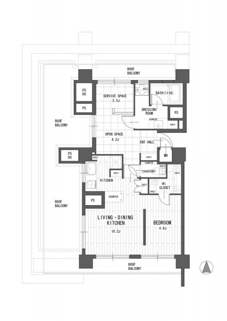 成城エコーハイツ　間取り