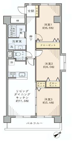 多摩川芙蓉ハイツ　間取り
