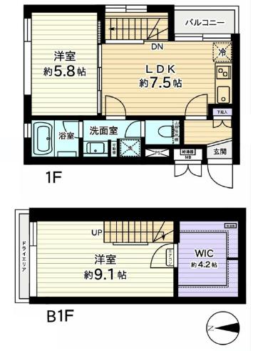 ジェイパーク目黒東山　間取り　