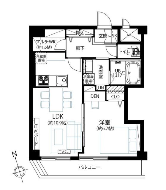 東武ハイライン第2芝虎ノ門　間取り図