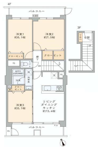 玉川サンケイハウス　間取り