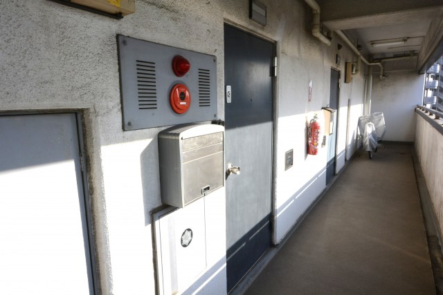 シャンボール上馬　玄関外