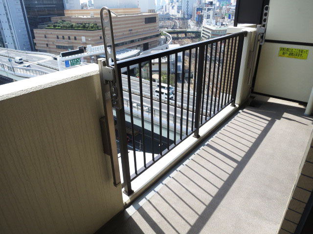 南向きのバルコニー