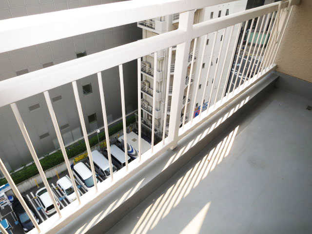 南向きのバルコニー