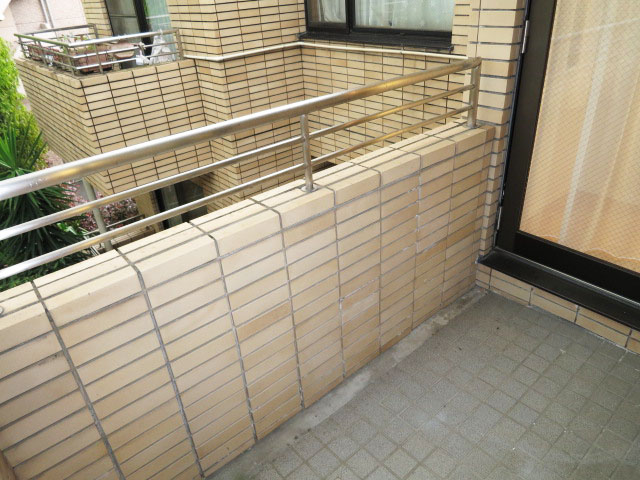 南向きのバルコニー