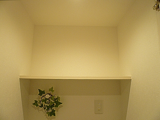 洗濯機置き場　吊戸棚