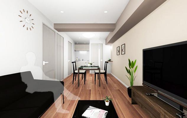 トーア早稲田マンション　LDK完成イメージ