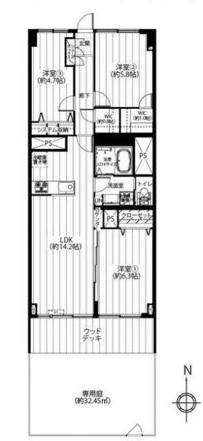 馬事公苑前ハイム　間取り