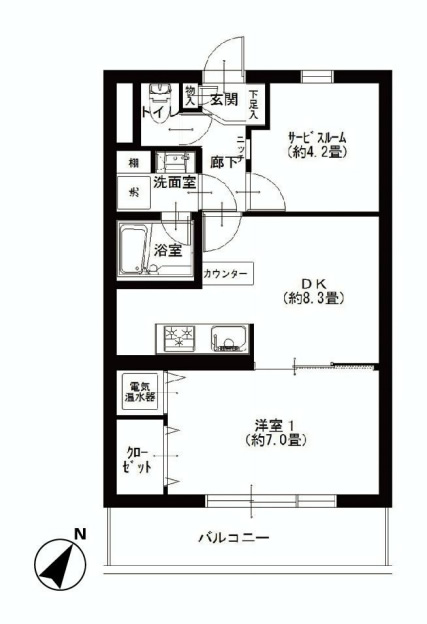 常磐松サマリヤマンション　間取り