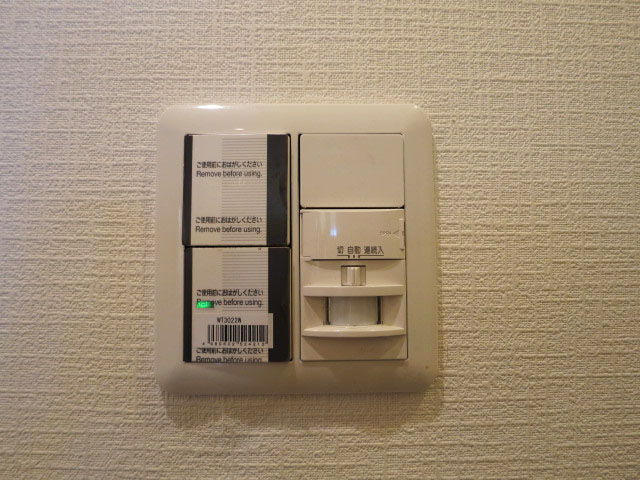 玄関照明は人感センサー付