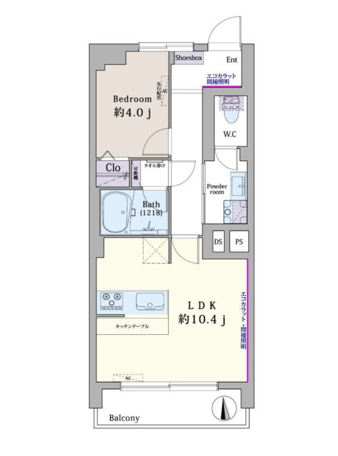 間取_シャトーエスペランス405