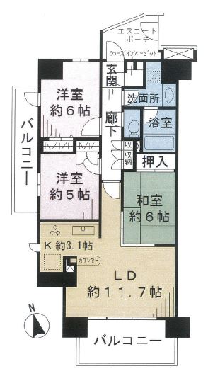 グランシティワンダーマークス　間取図