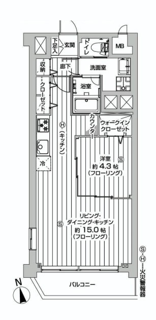 ハイネス落合　間取り