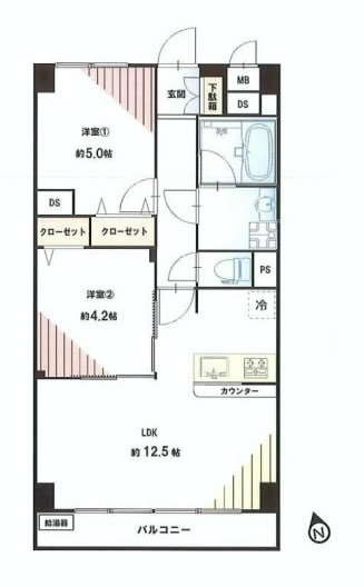 朝日落合マンション　間取り