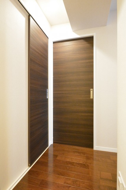 南平台セントラルハイツ　洋室と洗面室の扉