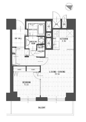 ファミール西新宿904　間取り図