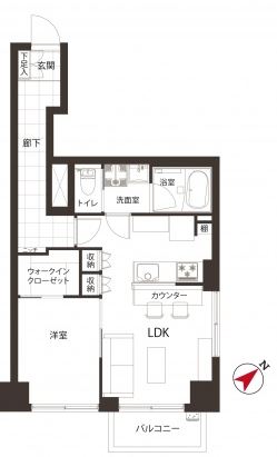 初台中央マンション　間取り