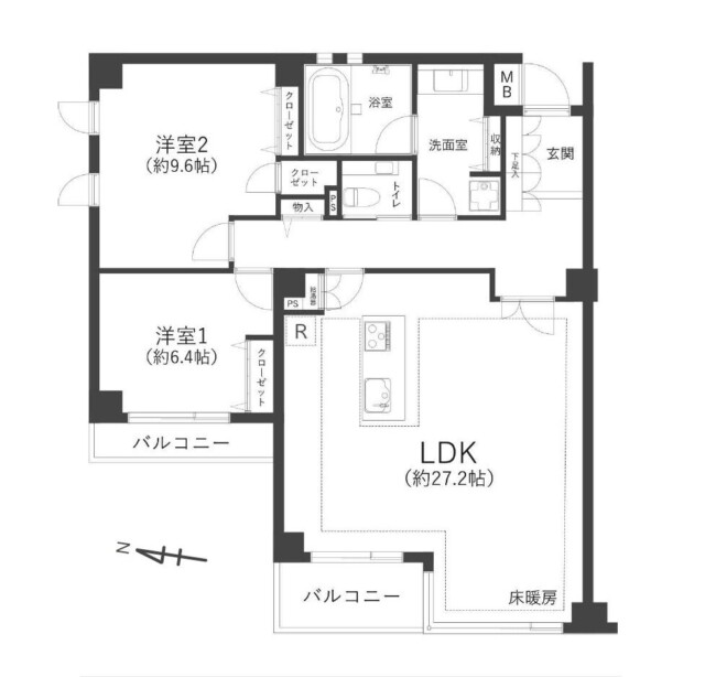 ストークグラン深沢　間取り図