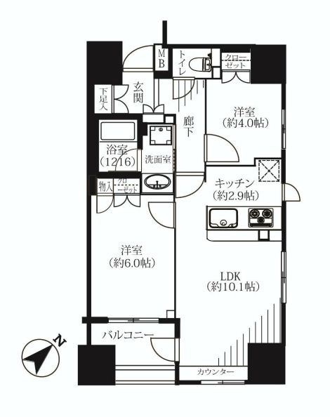 サンクタス池袋ベルマージュ　エントランス サンクタス池袋ベルマージュ　間取り