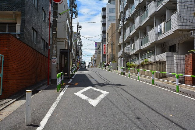 メゾンベール成城　エントランス前面道路